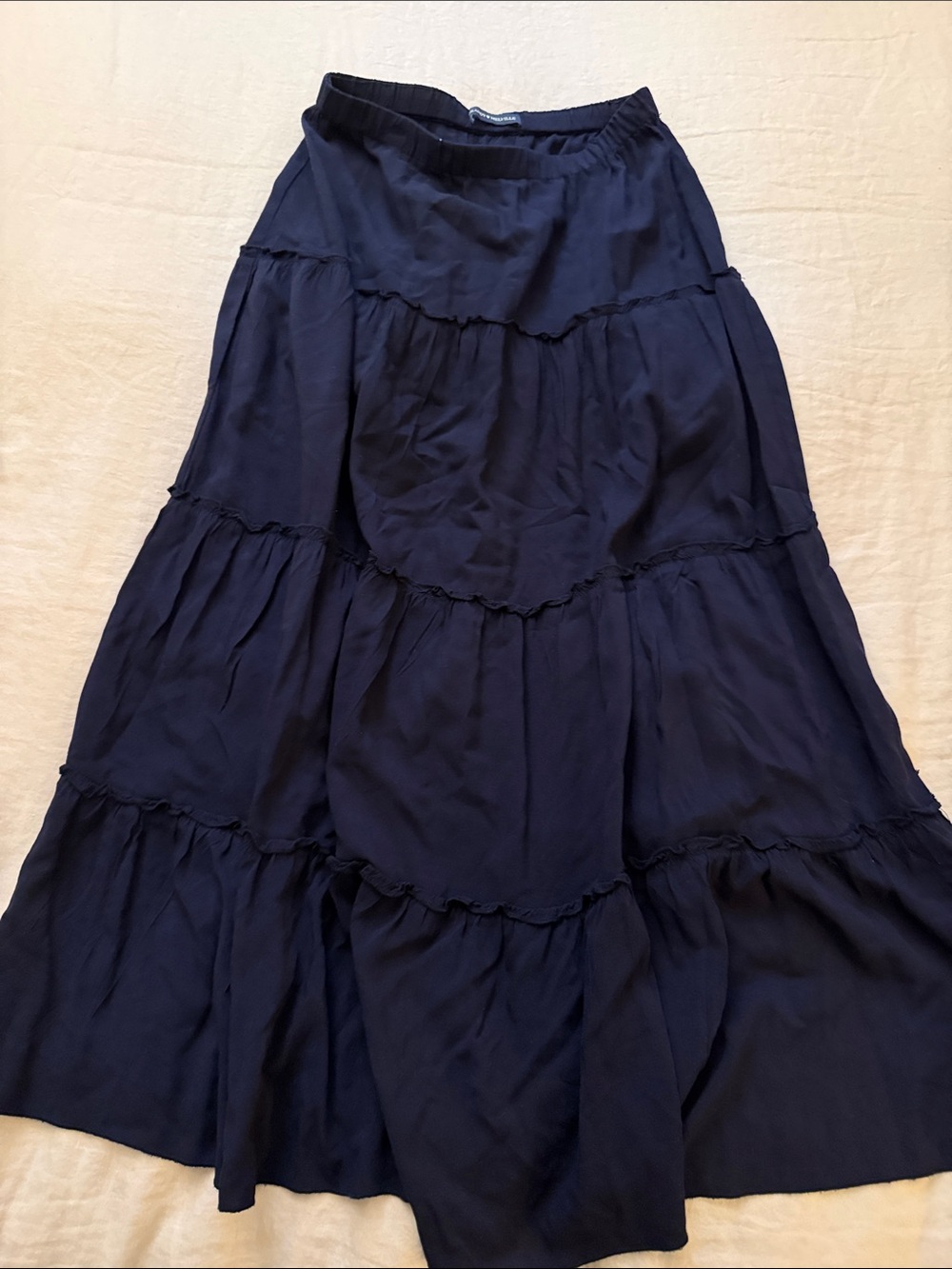 Brandy Melville Navy Tiered Midi Skirt